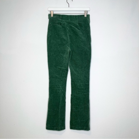 Tuckernuck Ashford green corduroy crop flare pants medium - Picture 4 of 11
